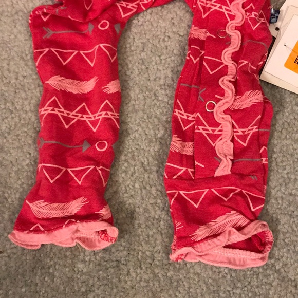 NWT Kickee Pants Print Muffin Ruffle Coverall - Picture 7 of 8